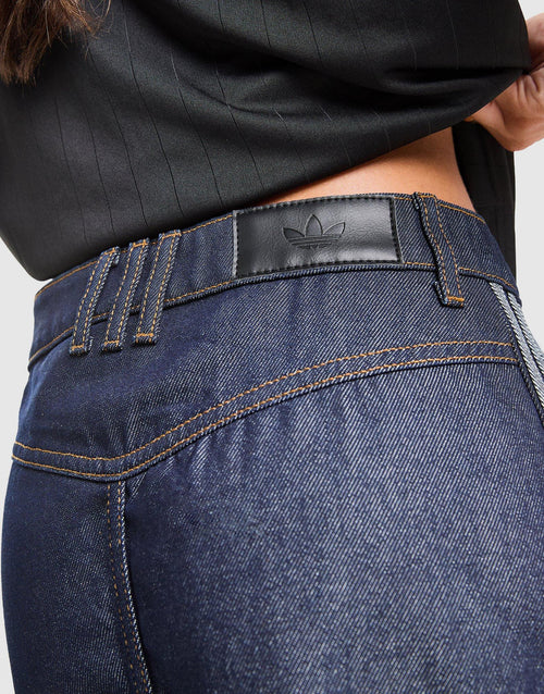 Denim 3-Stripes Mini Skirt
