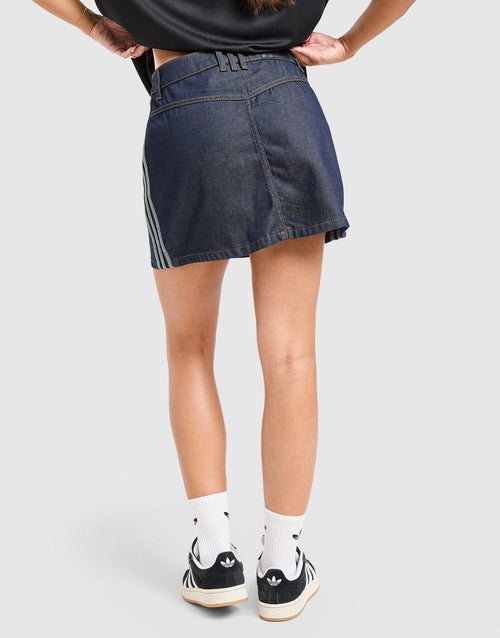 Denim 3-Stripes Mini Skirt