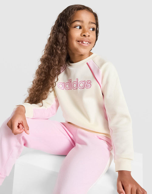 Girls' Linear Colour Block Sweatshirt Children