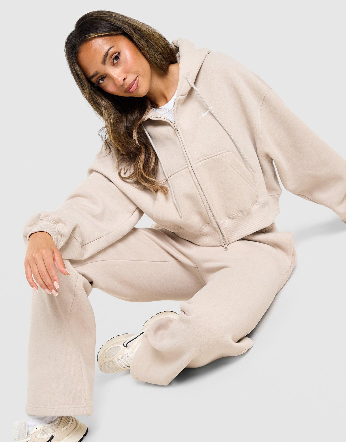 Studio Fleece Cropped Full Zip Hoodie