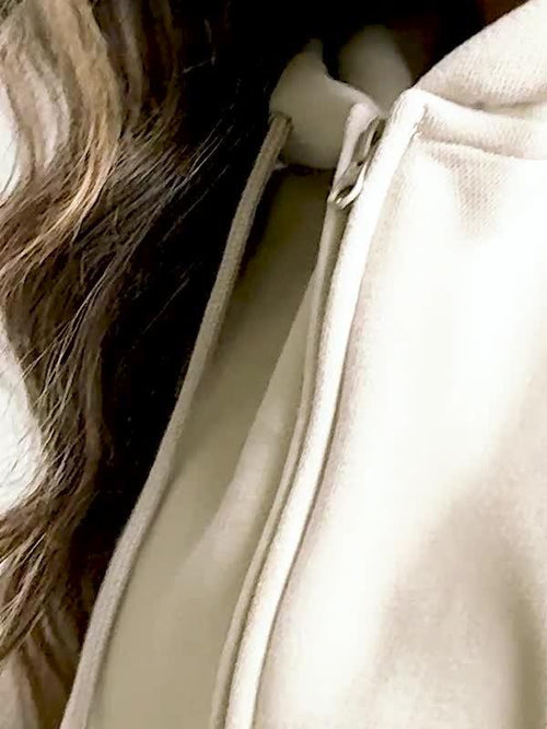 Studio Fleece Cropped Full Zip Hoodie