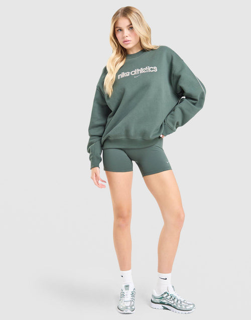Gym Life Swoosh Oversized Crew Sweatshirt