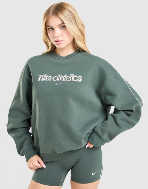 Gym Life Swoosh Oversized Crew Sweatshirt
