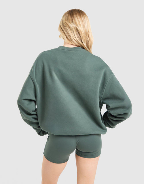 Gym Life Swoosh Oversized Crew Sweatshirt