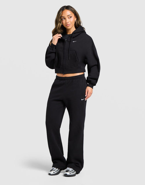 Studio Fleece Cropped Full Zip Hoodie