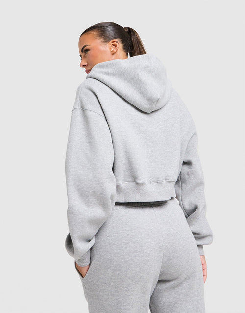 Studio Fleece Cropped Full Zip Hoodie
