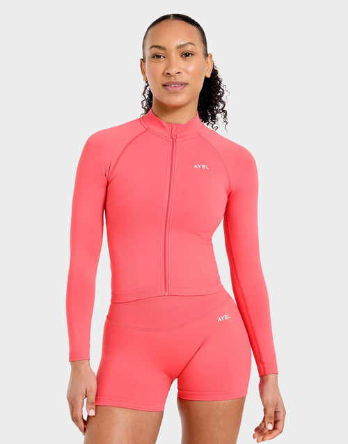 Enhance Full Zip Seamless Top