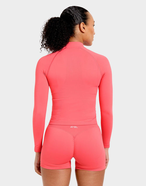 Enhance Full Zip Seamless Top