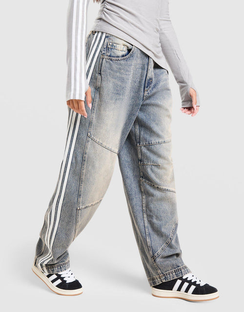 3-Stripes Denim Barrel Jeans