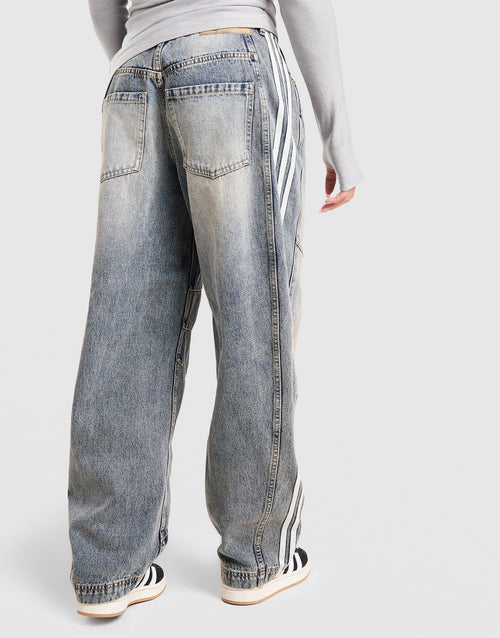 3-Stripes Denim Barrel Jeans