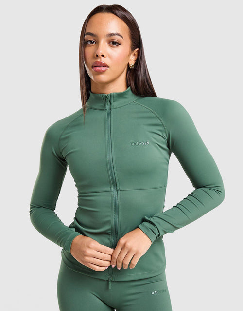 Sculpt Full Zip Fitted Top