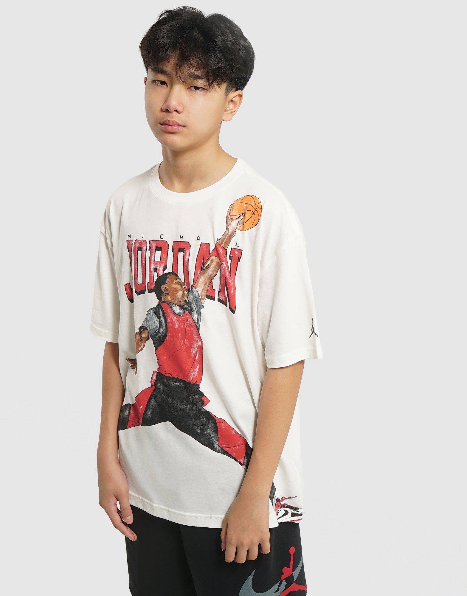 White Jordan Sketch T-Shirt Junior's - JD Sports Singapore