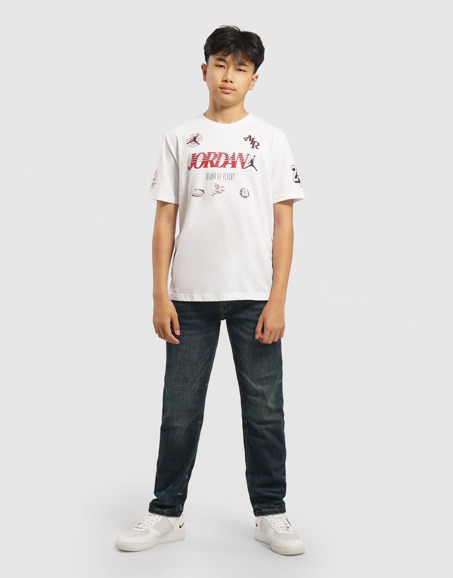 White Jordan Sports Club T-Shirt Junior's - JD Sports Singapore
