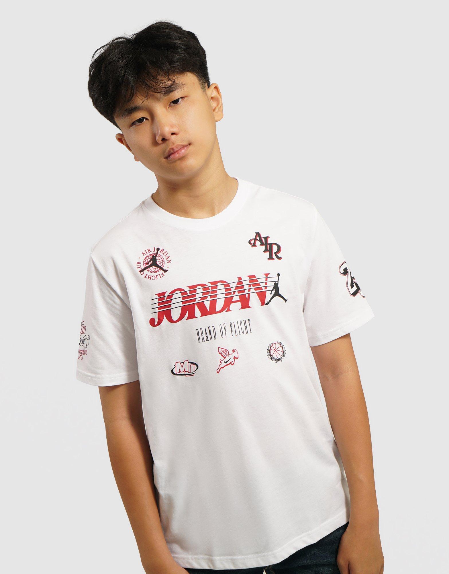 White Jordan Sports Club T-Shirt Junior's - JD Sports Singapore