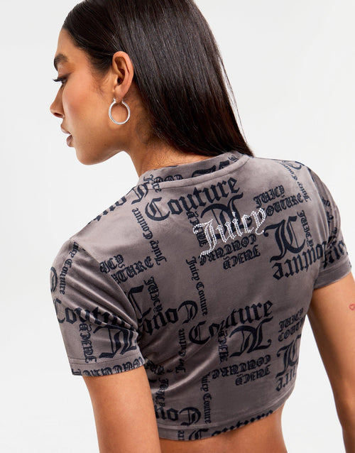 Newspaper Crop T-Shirt