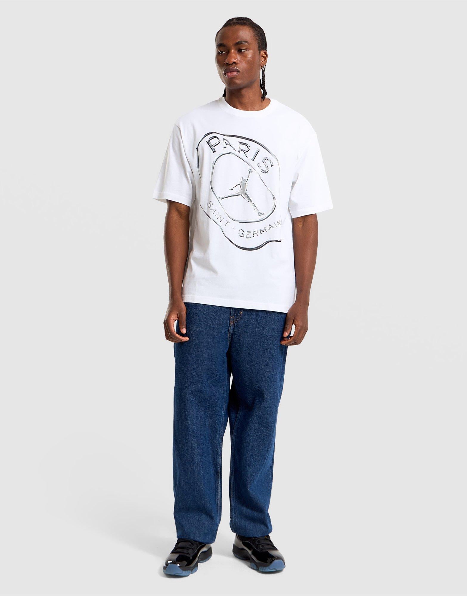 White Jordan Paris Saint-Germain Practice T-Shirt - JD Sports