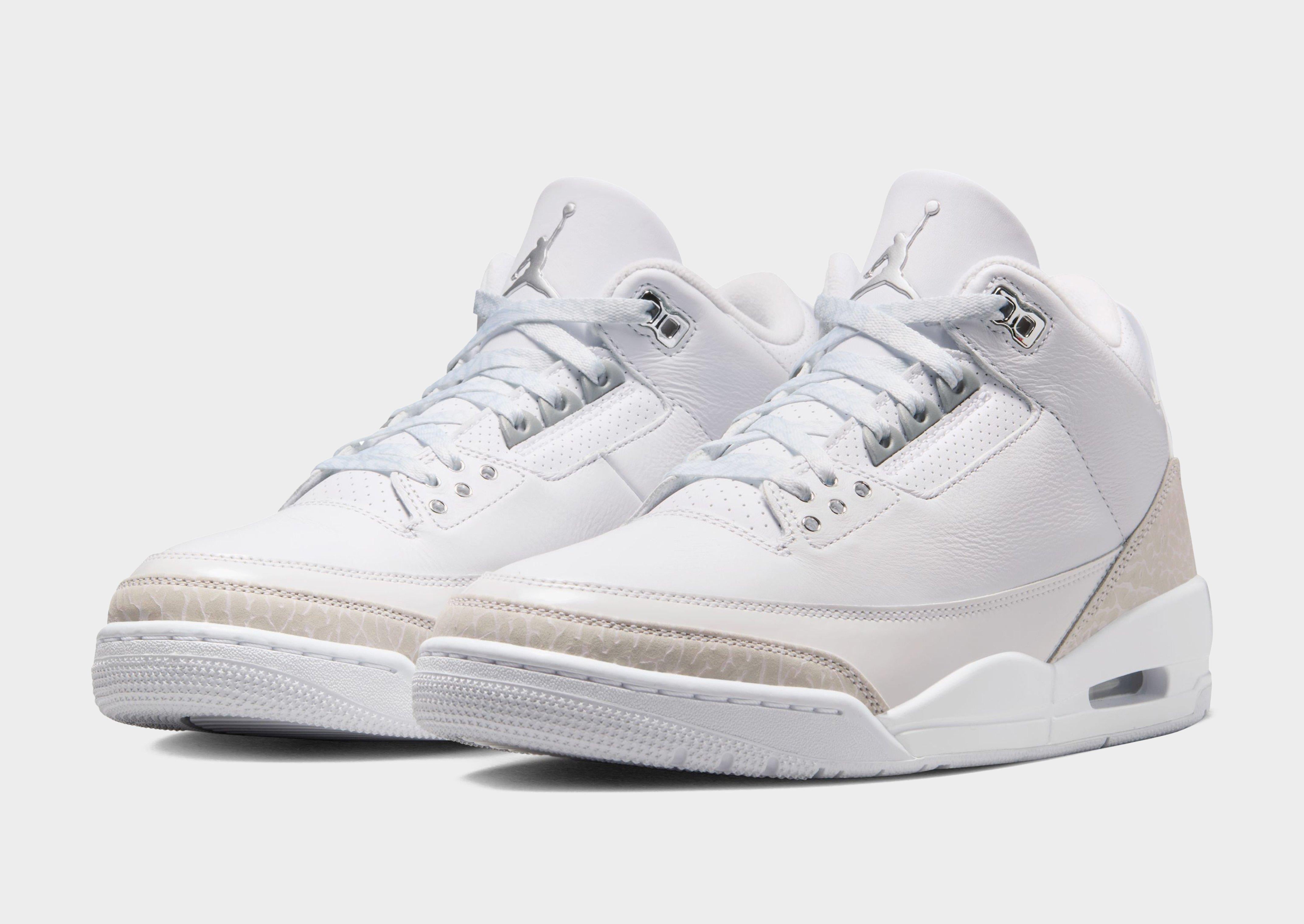 pure white jordan 3