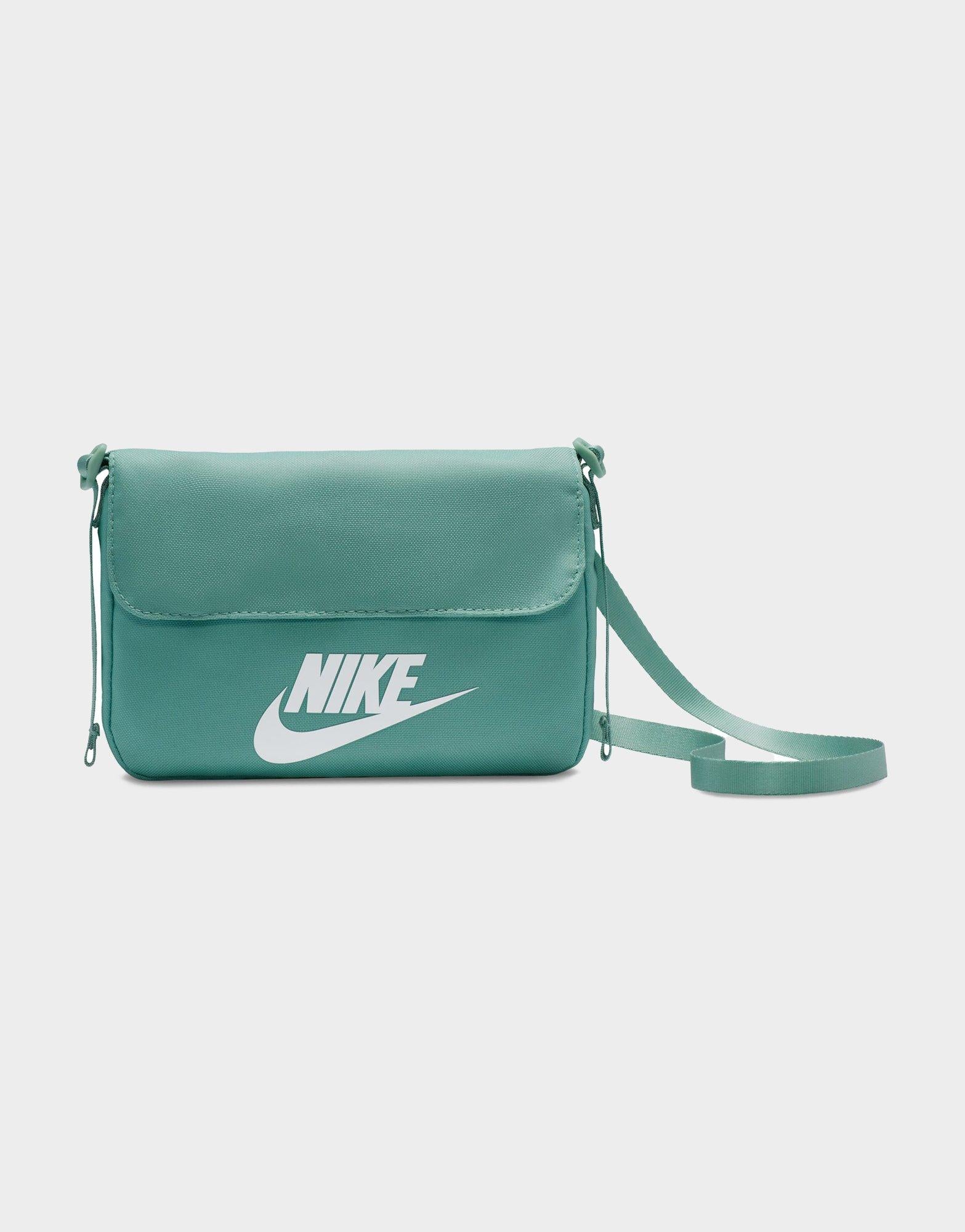 Nike gray × neon green sling bag Nike essential cross body bag in grey and neon yellow with front