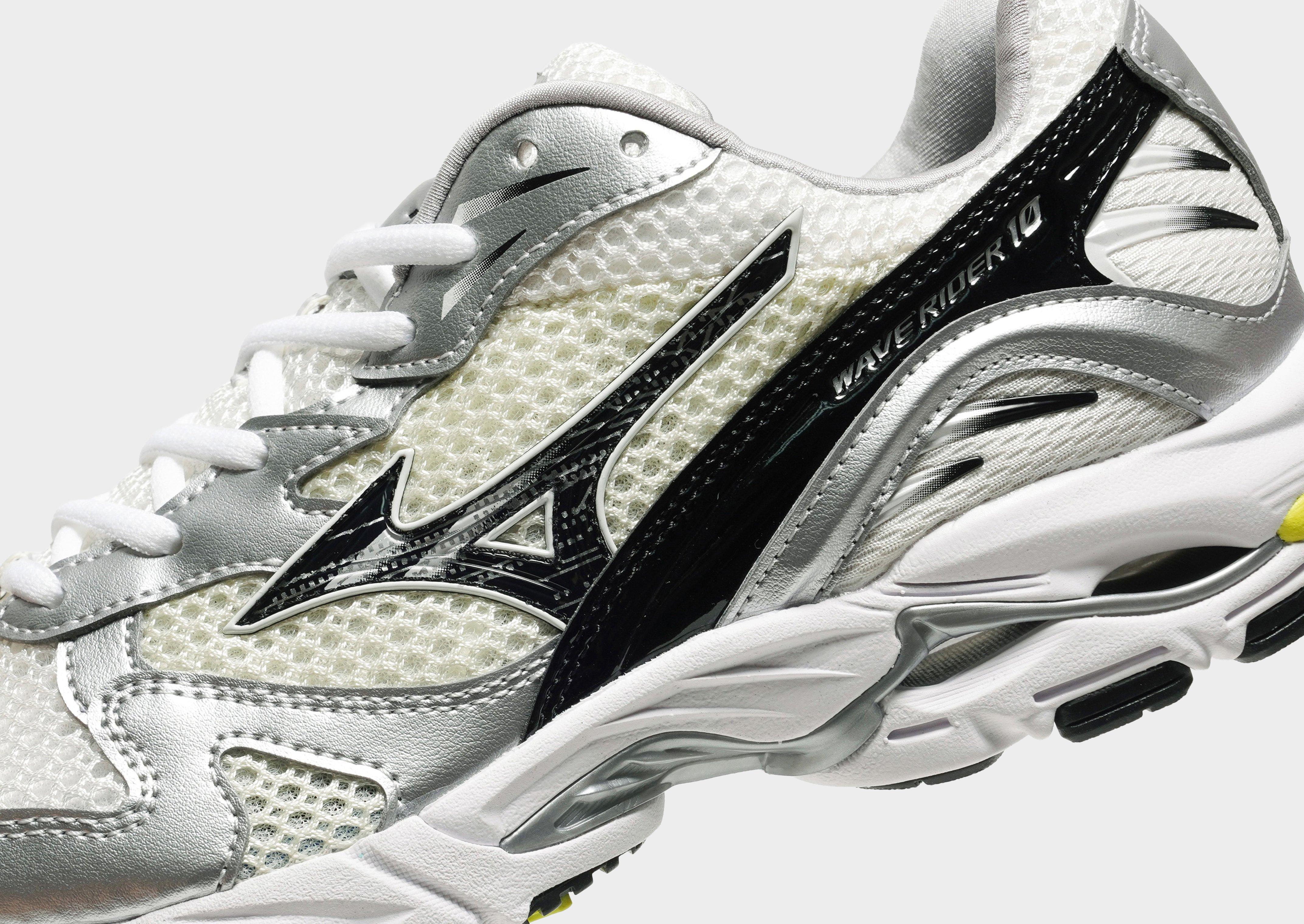 White Mizuno Wave Rider 10 - JD Sports Singapore