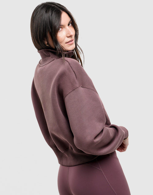Phoenix Fleece 1/4 Zip Crop Sweatshirt