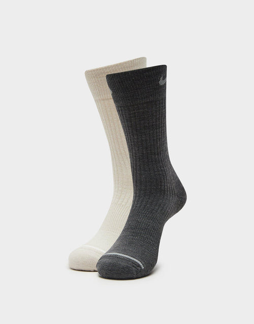 Wool Cushioned Crew Socks 2 Pairs
