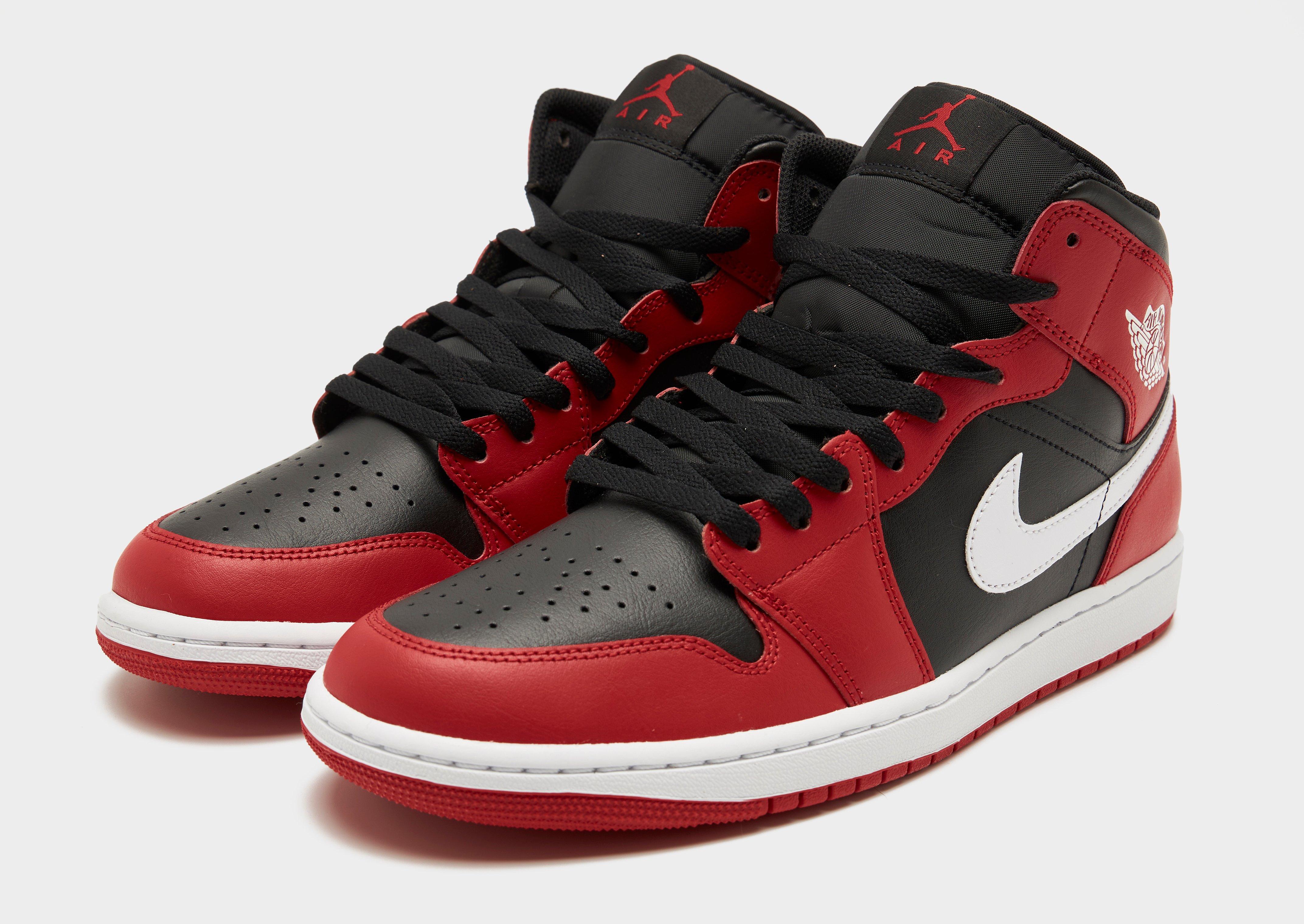Red Jordan Air 1 Mid - JD Sports Singapore