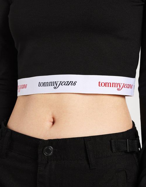 Crop Tape Mock Neck