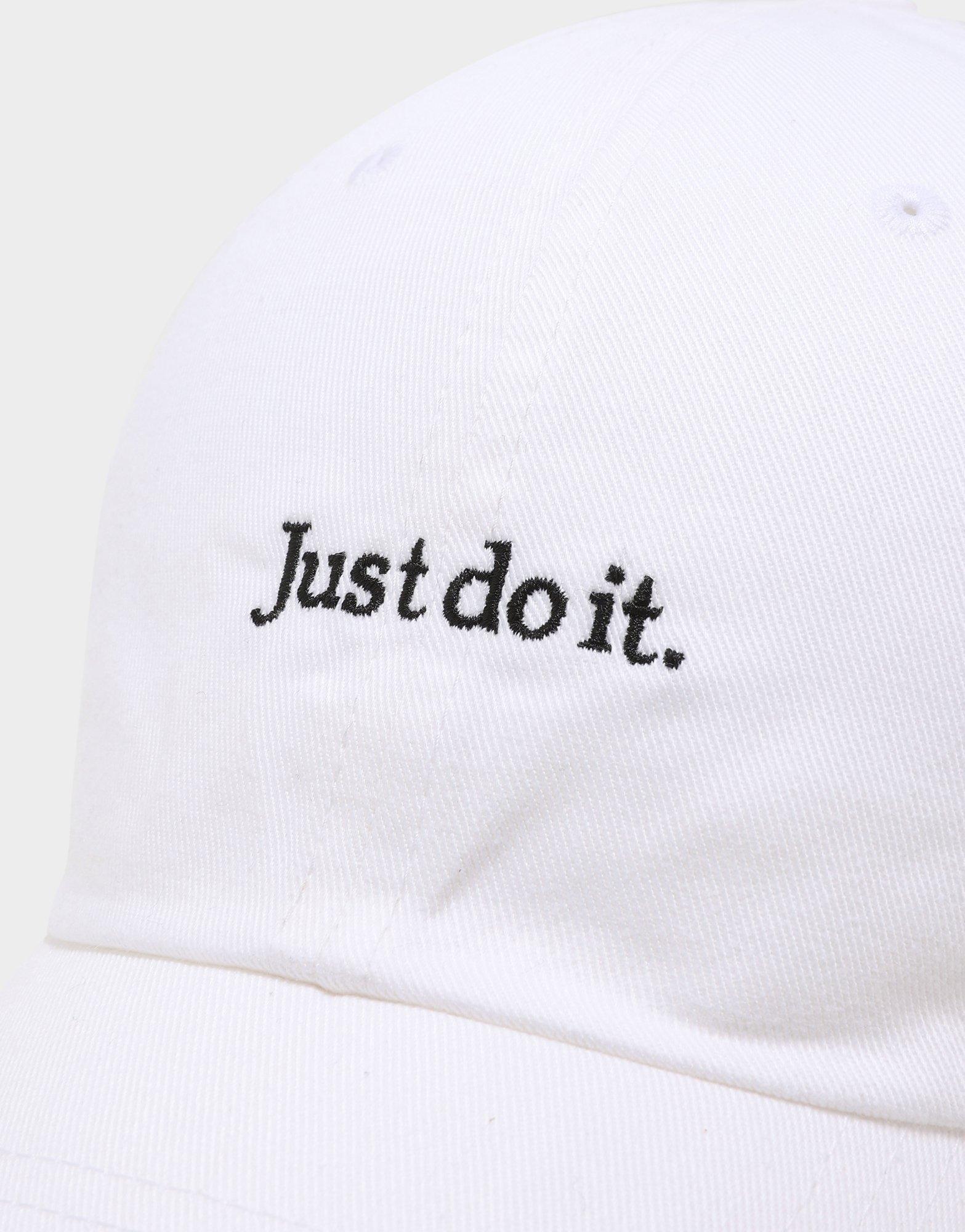 nike just do it cap white