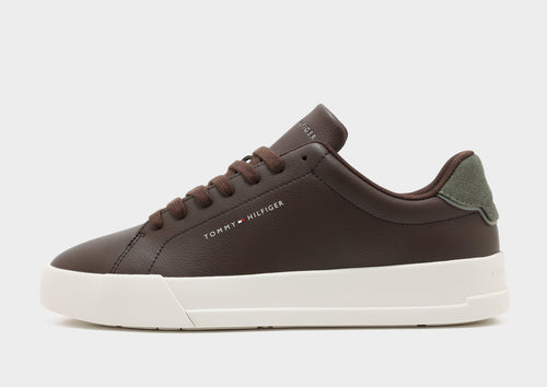 Logo Leather Court Trainers