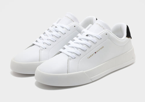 Logo Leather Court Trainers