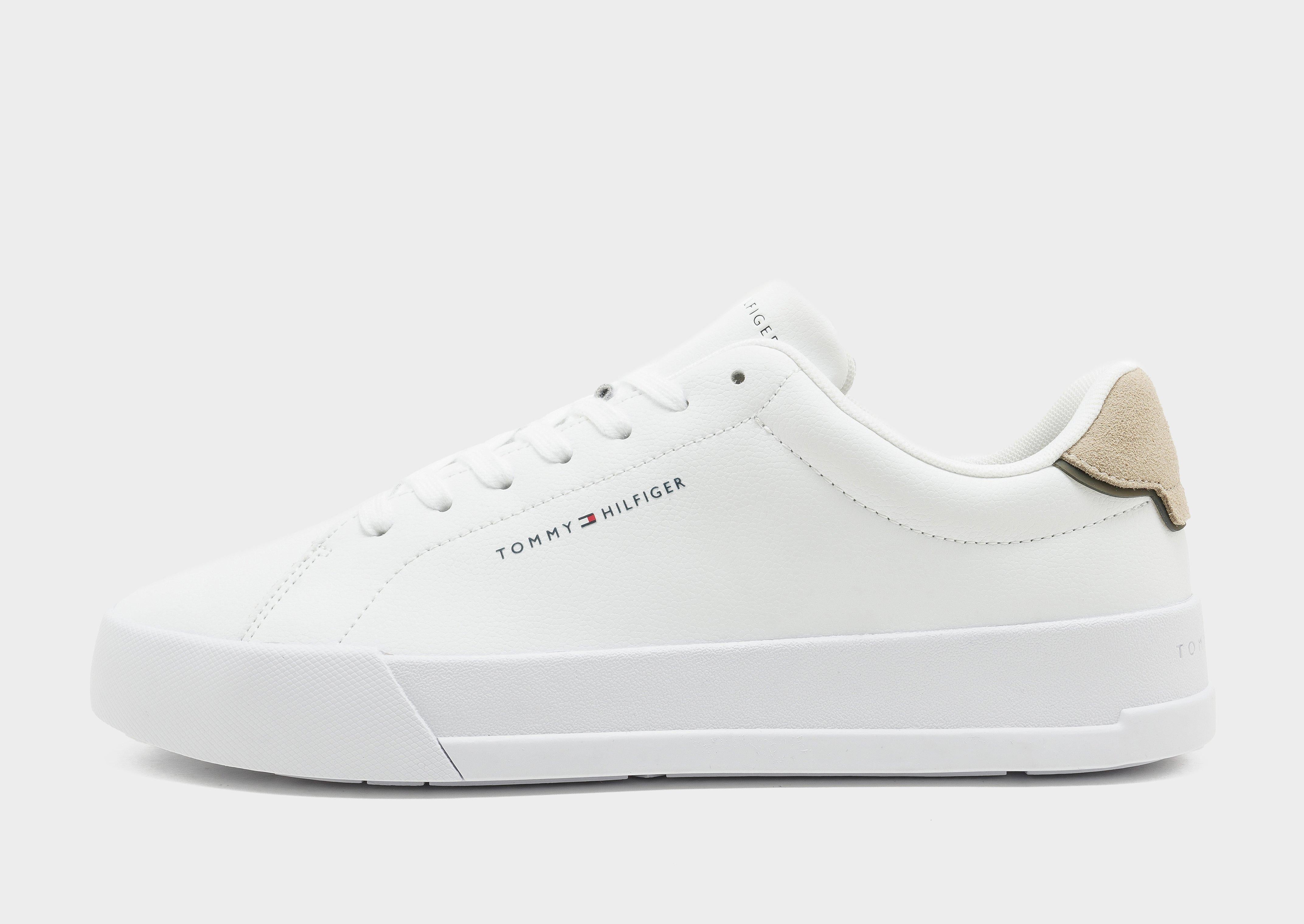 White Tommy Hilfiger Court Leather Detail Essential - JD