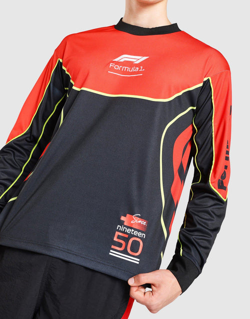 Cut & Sew Long Sleeve Mesh Jersey