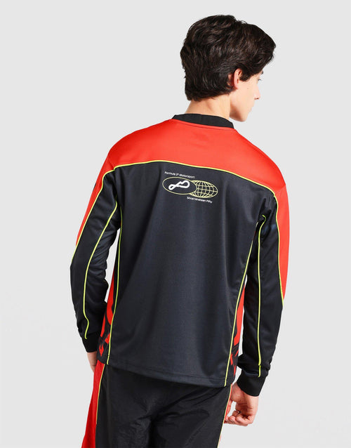 Cut & Sew Long Sleeve Mesh Jersey