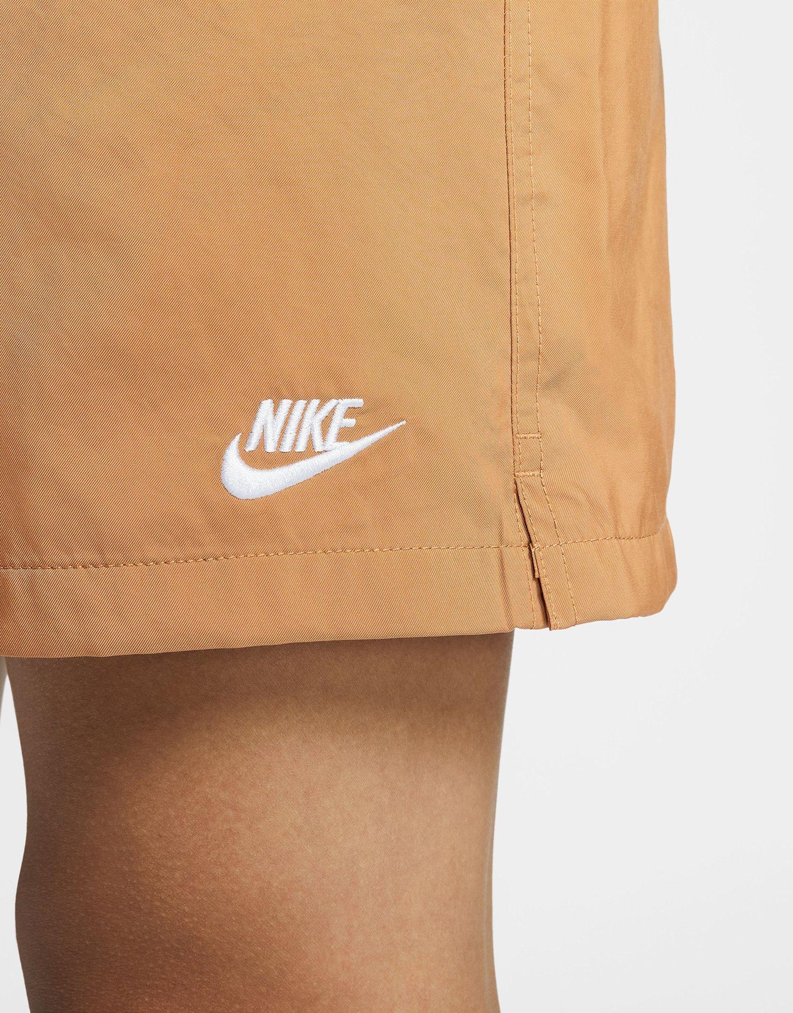 brown nike woven shorts