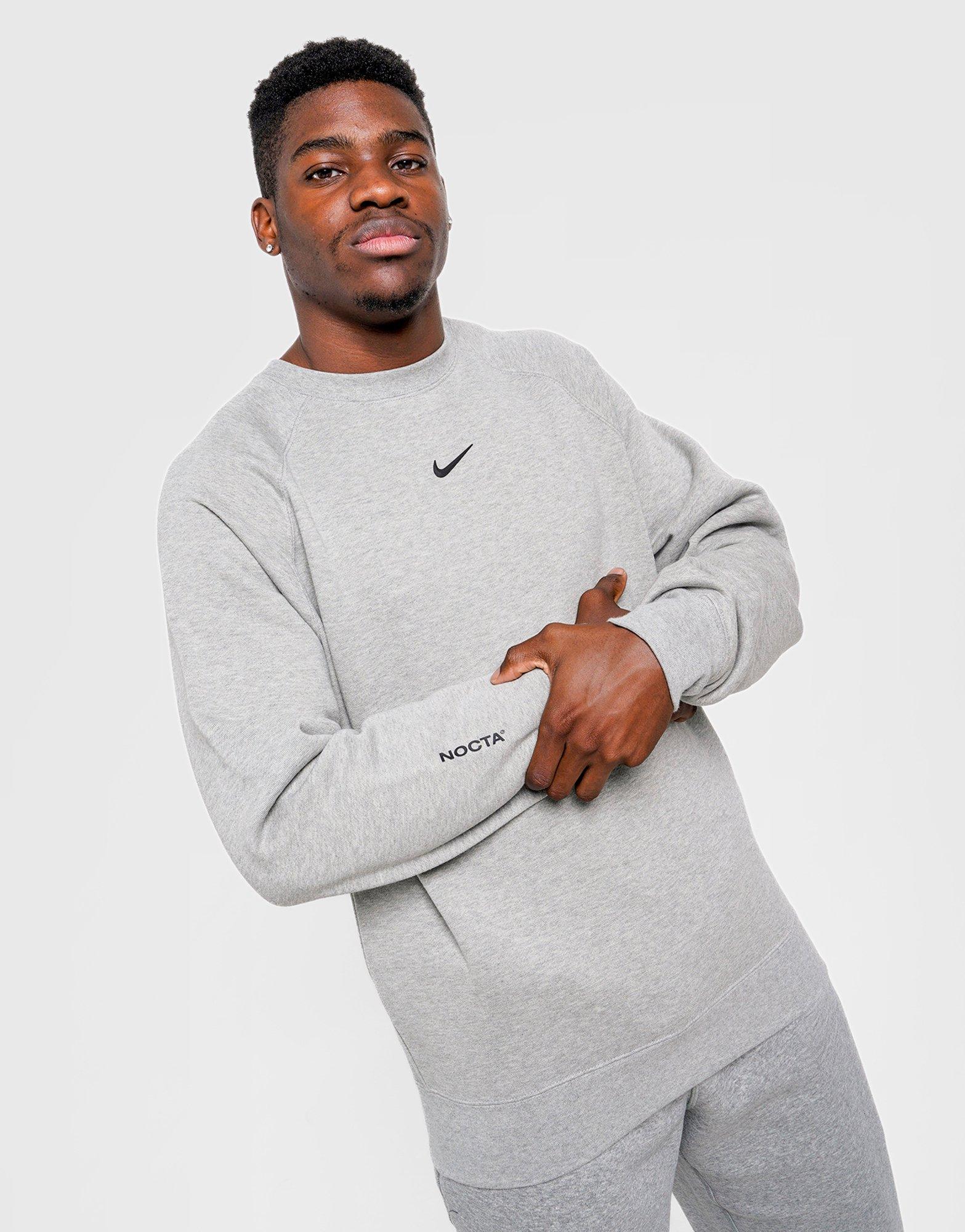 Grey Nike NOCTA Fleece CS Crew (Unisex) - JD Sports Singapore