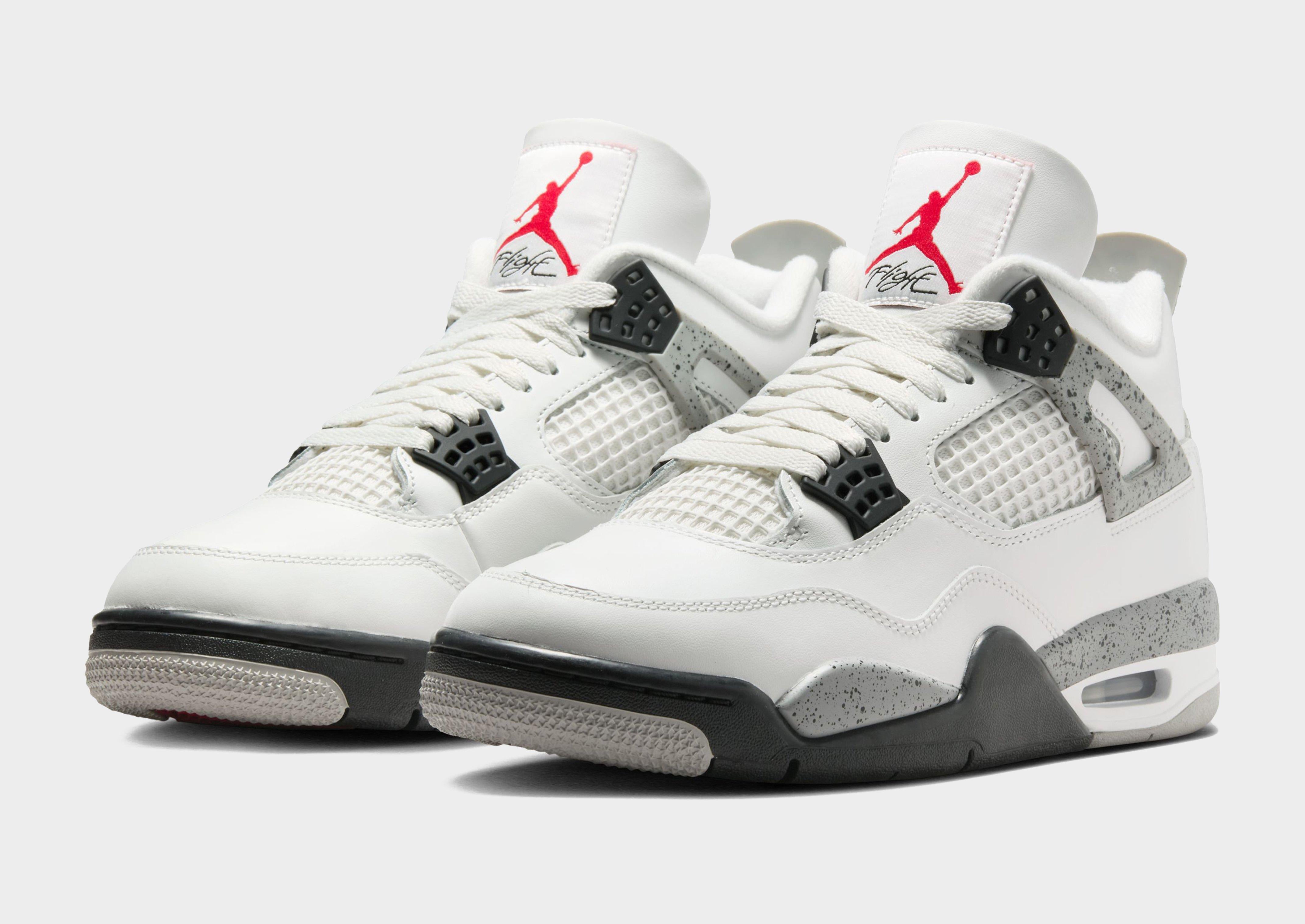 White Jordan Air 4 Retro - JD Sports Singapore