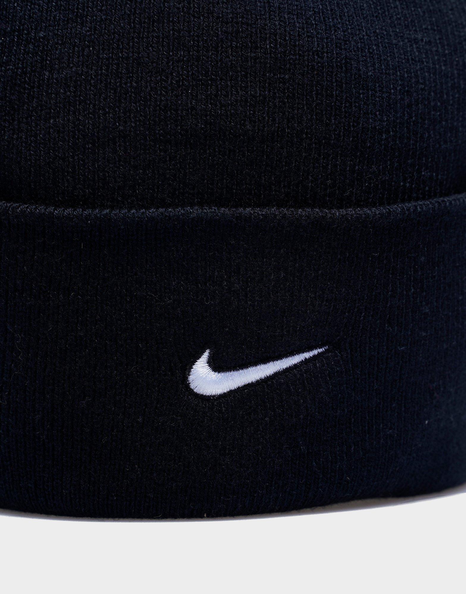 Black Nike Peak Swoosh Beanie - JD Sports Singapore
