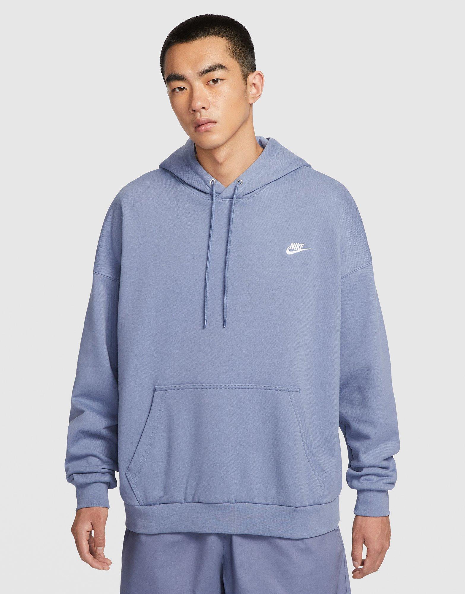 grey and blue nike jumper