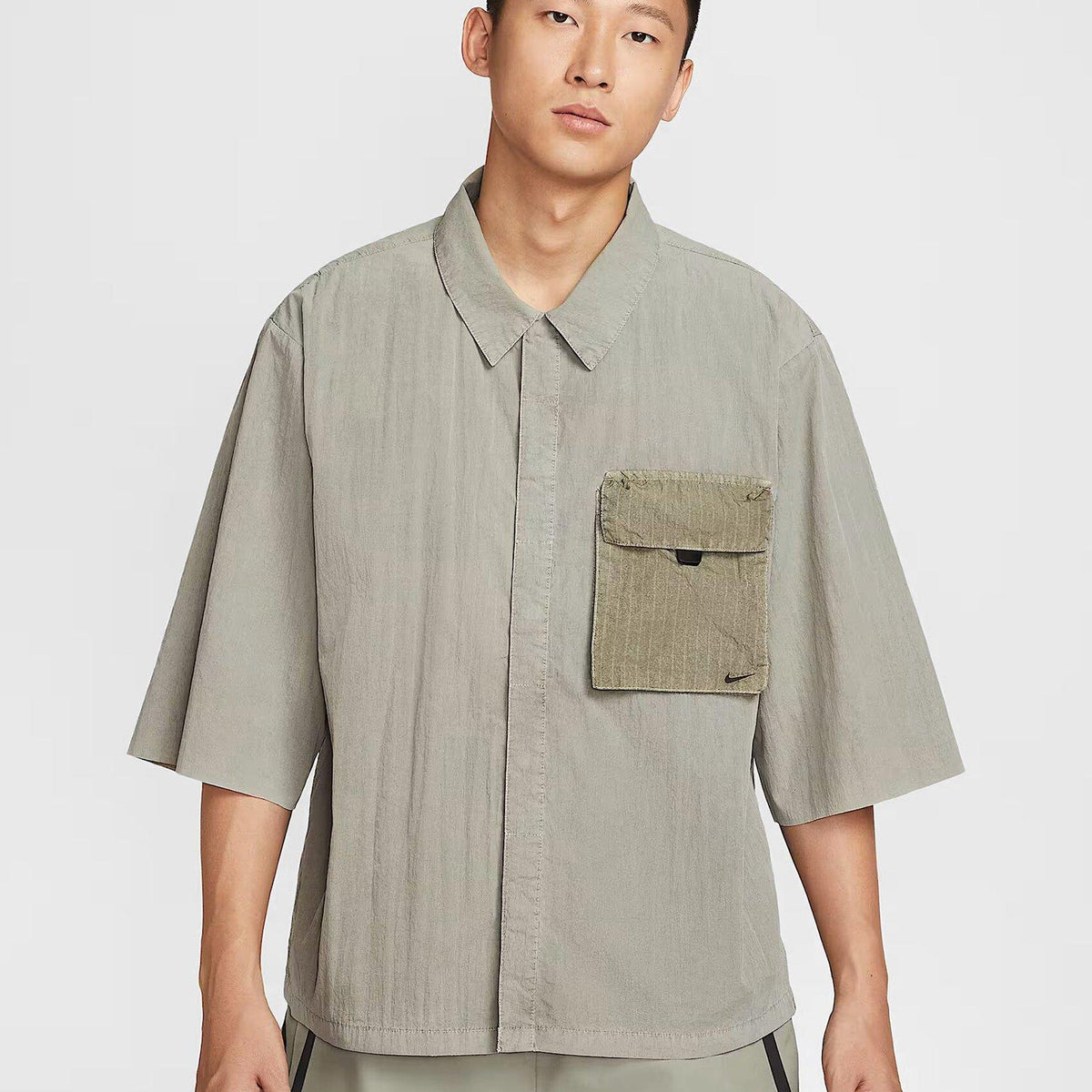 Grey Nike Woven Top - JD Sports Singapore