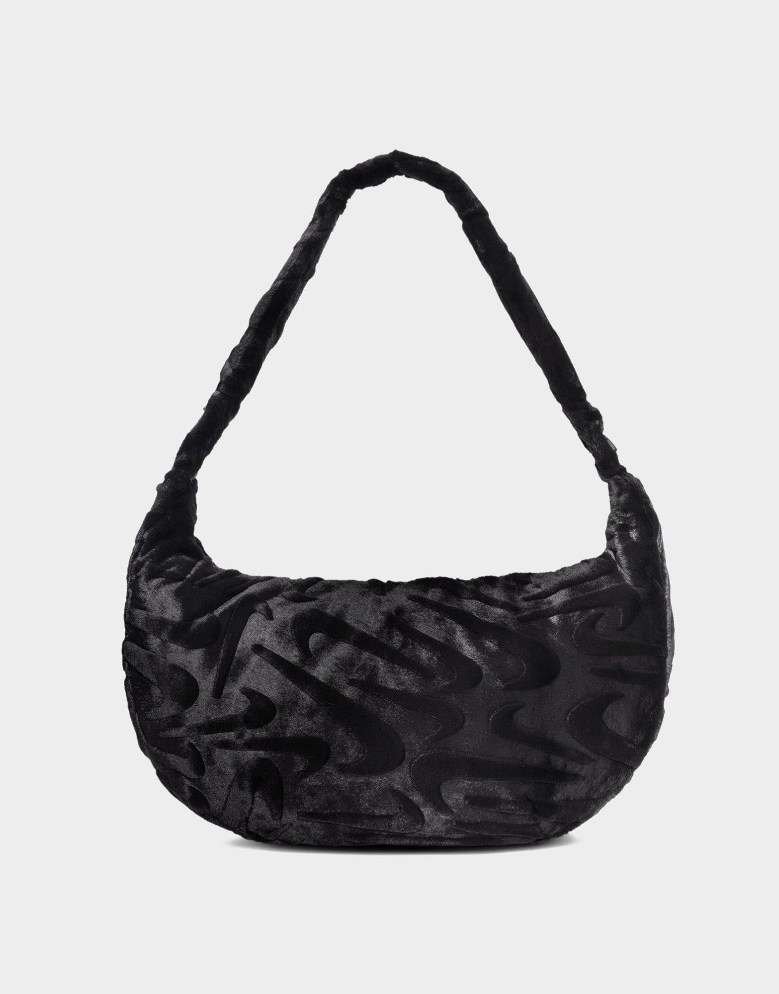 Black Nike Sportswear Faux Fur Slouchy Bag (19L) - JD Sports Singapore
