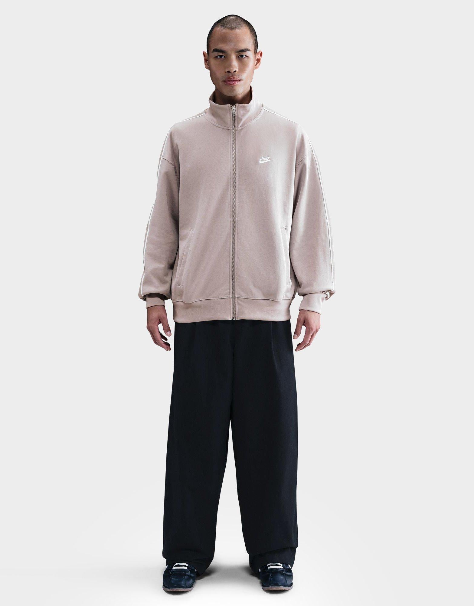 Grey Nike Sportswear Club Oversized Knit Track Jacket - JD Sports