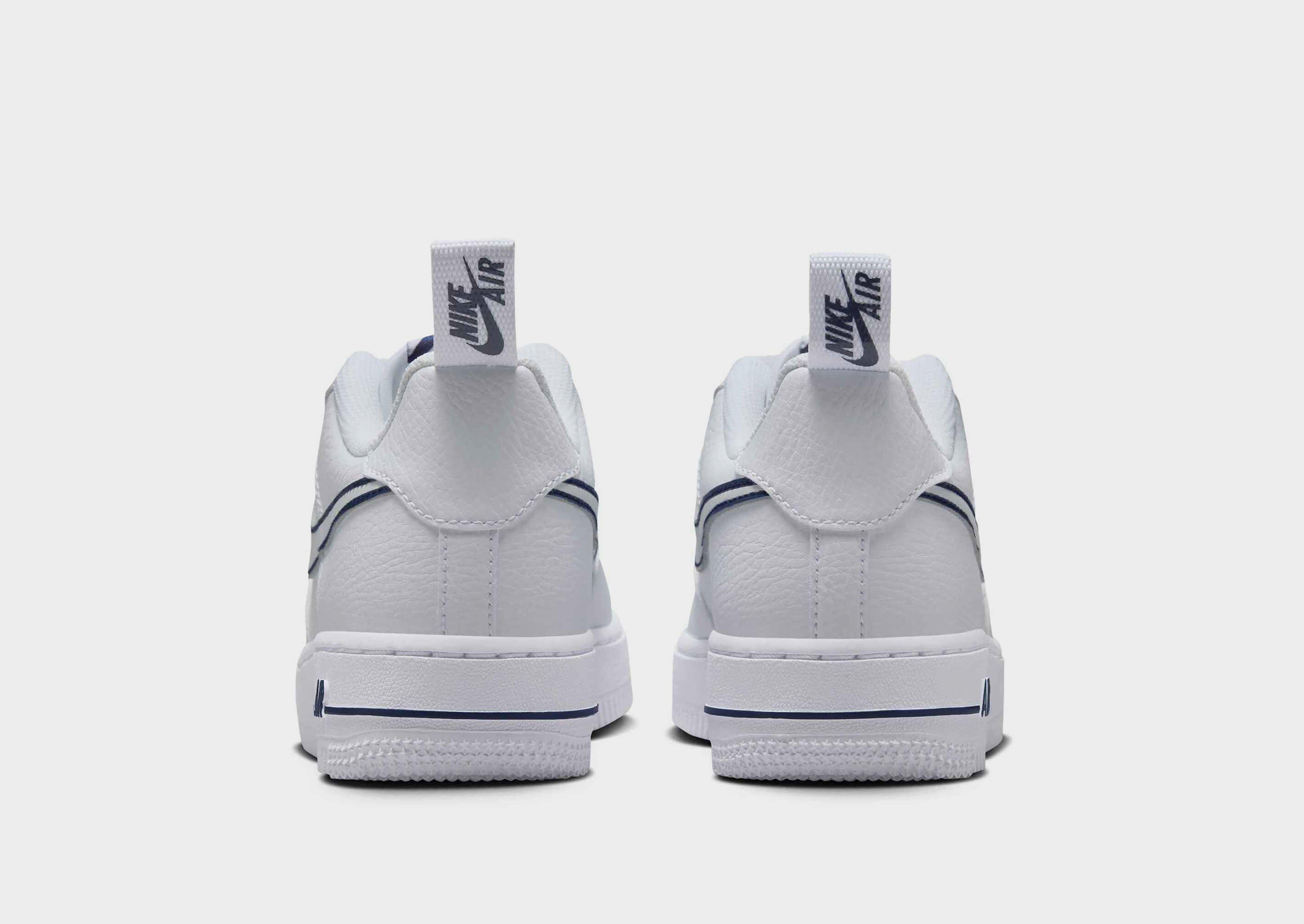 white & silver air force 1 lv8 ksa trainers junior