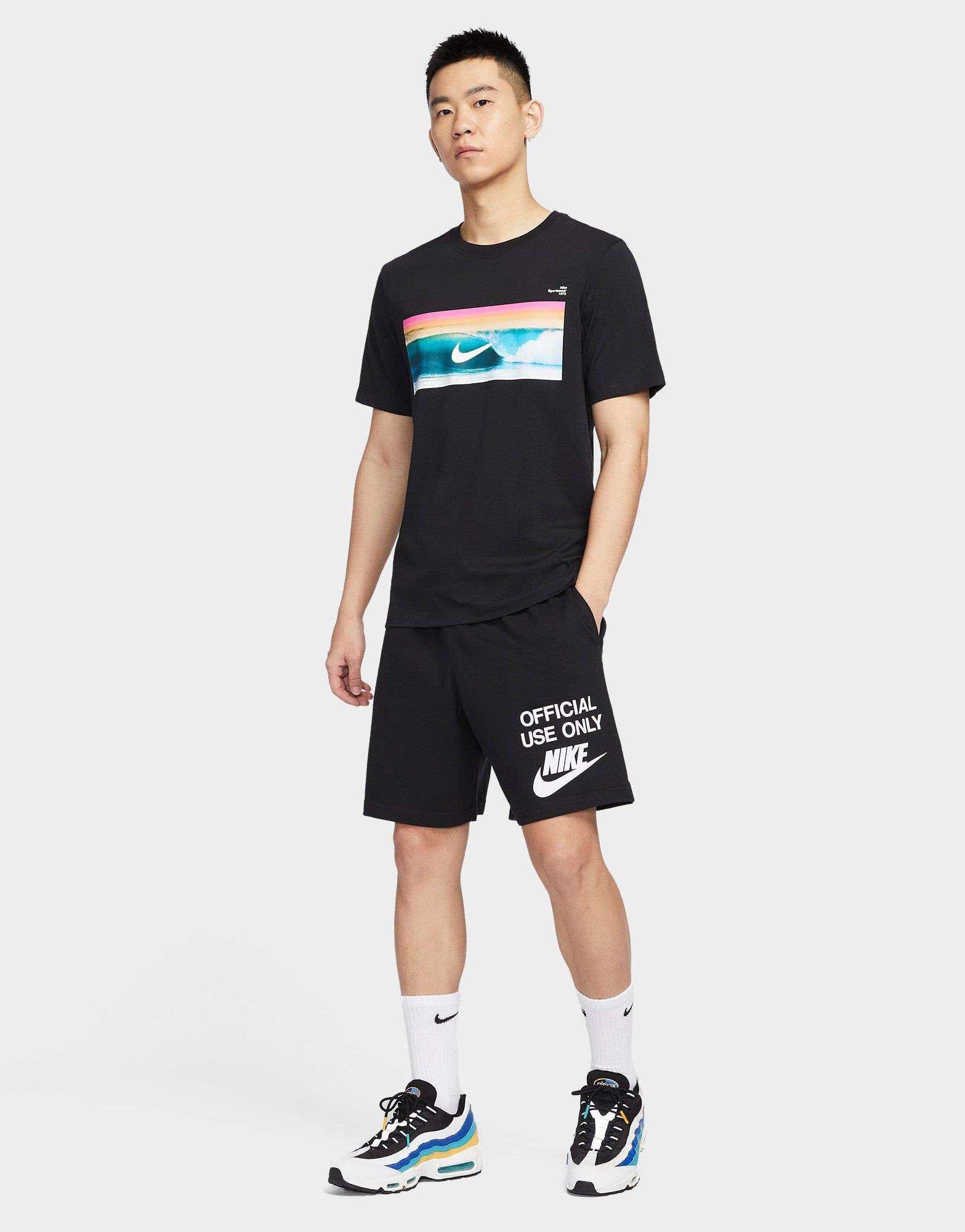 nike jersey shorts black