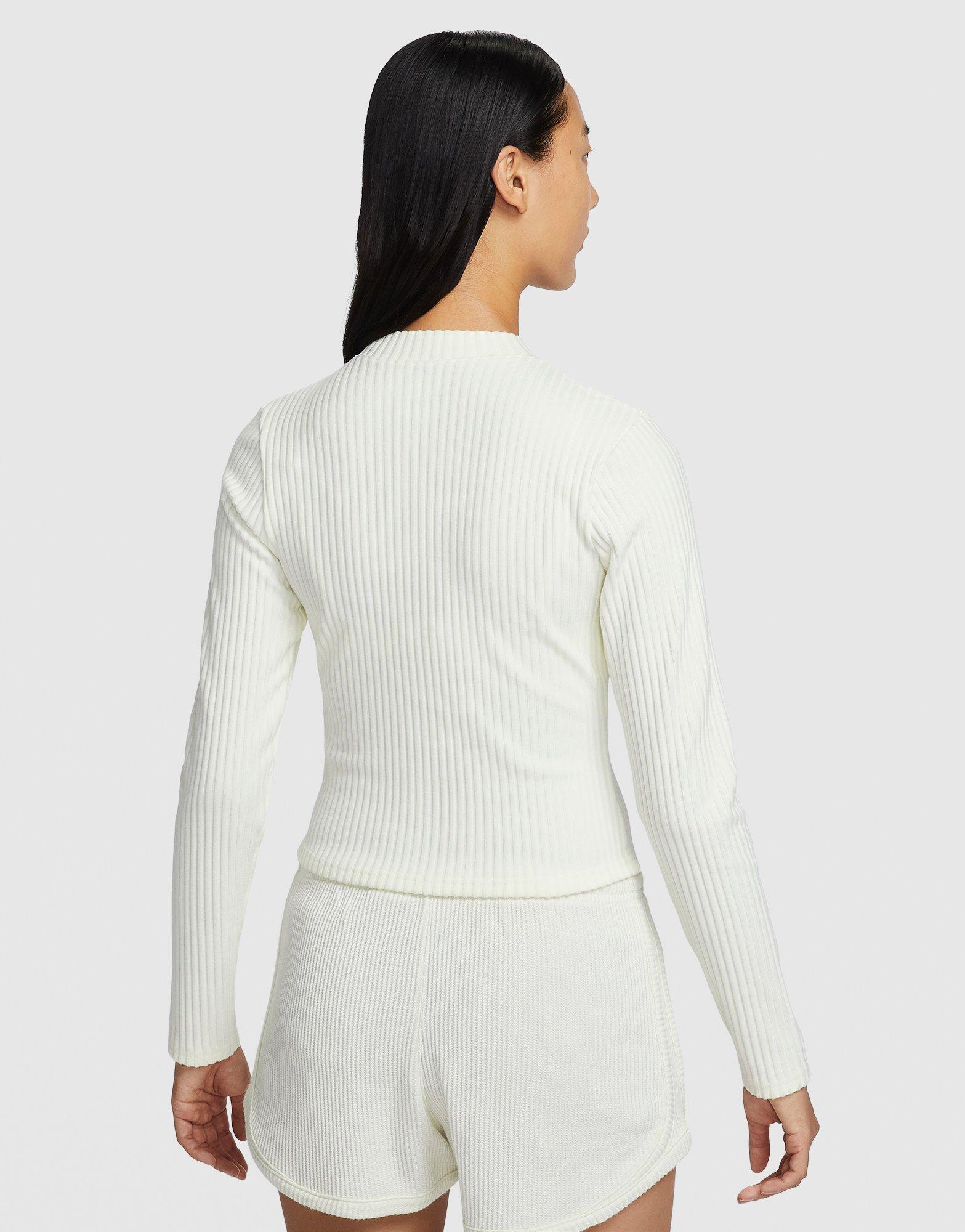 Beige Nike Sportswear Chill Knit Wide-Ribbed Cardigan - JD Sports