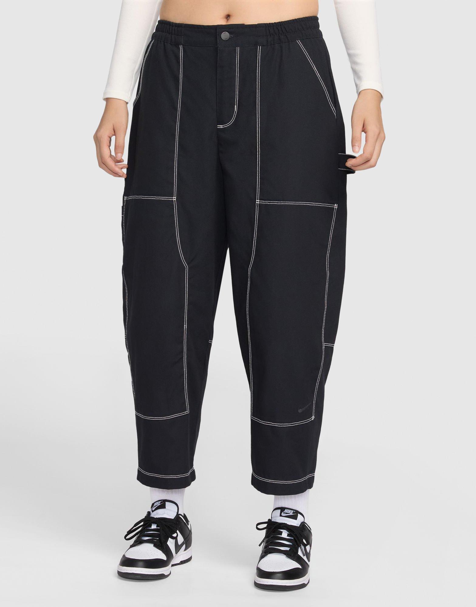 Black Nike Sportswear Loose Low-Rise Carpenter Trousers - JD