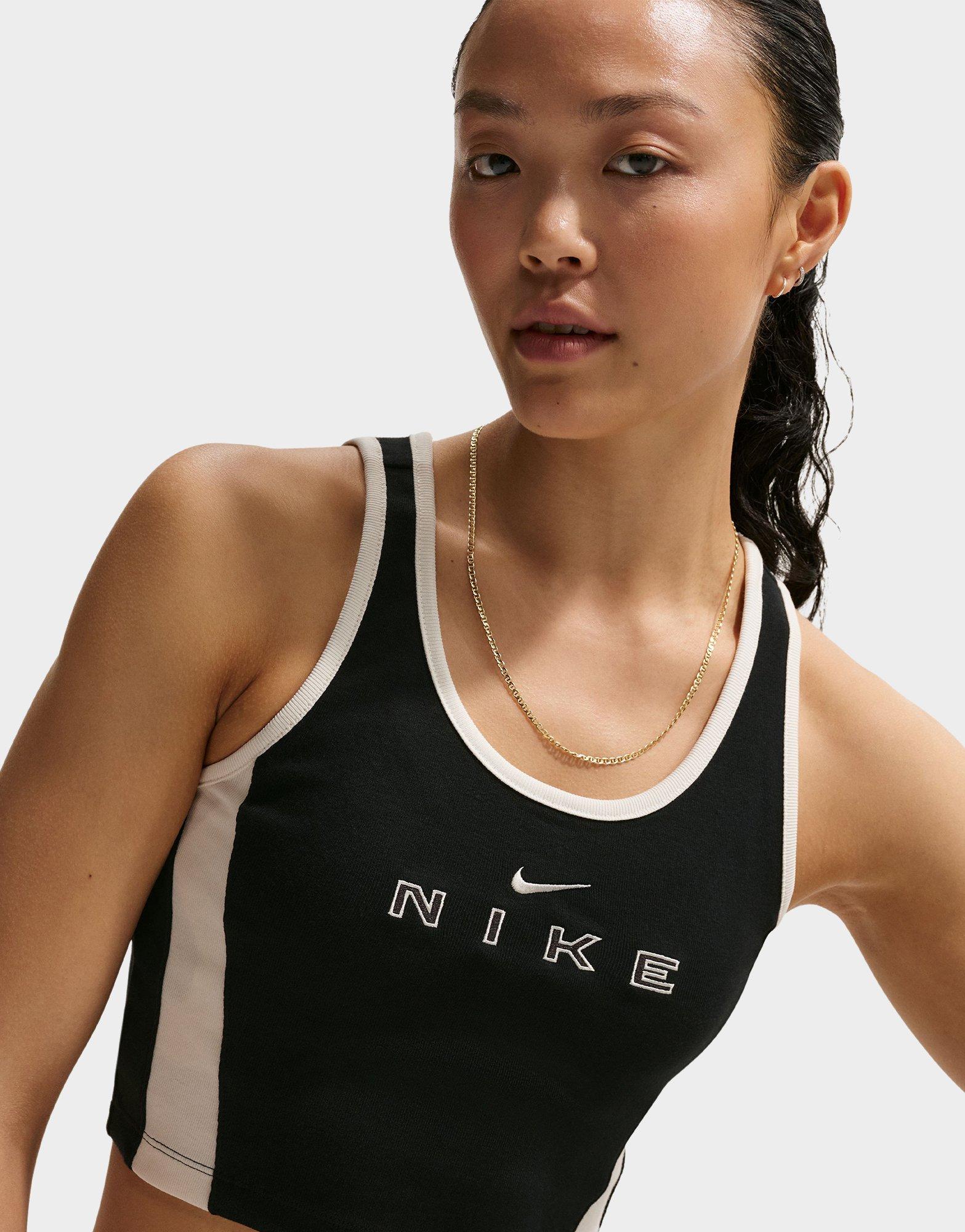 Black Nike Sportswear Tight Graphic Tank Top - JD Sports Singapore