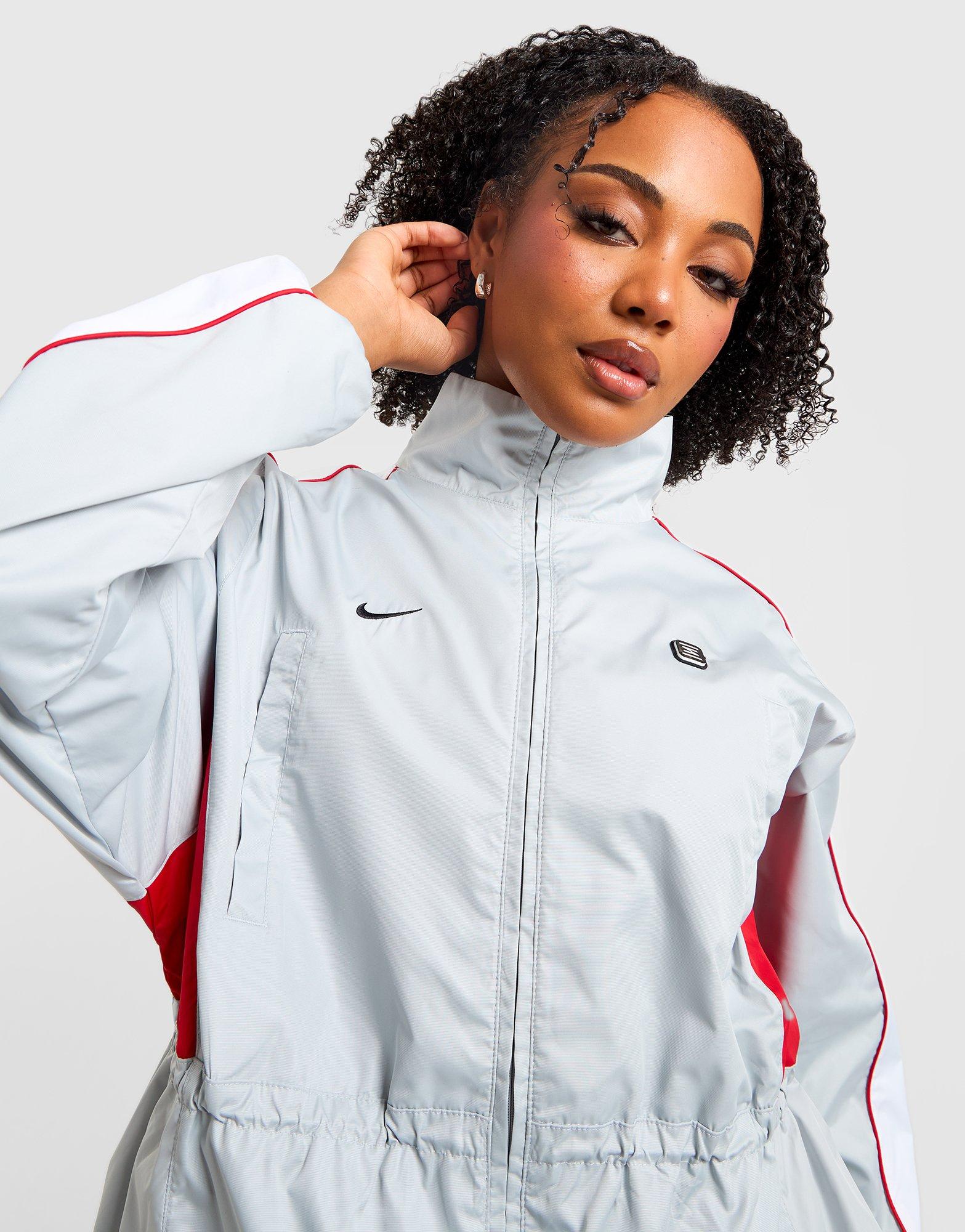 womens grey nike windbreaker