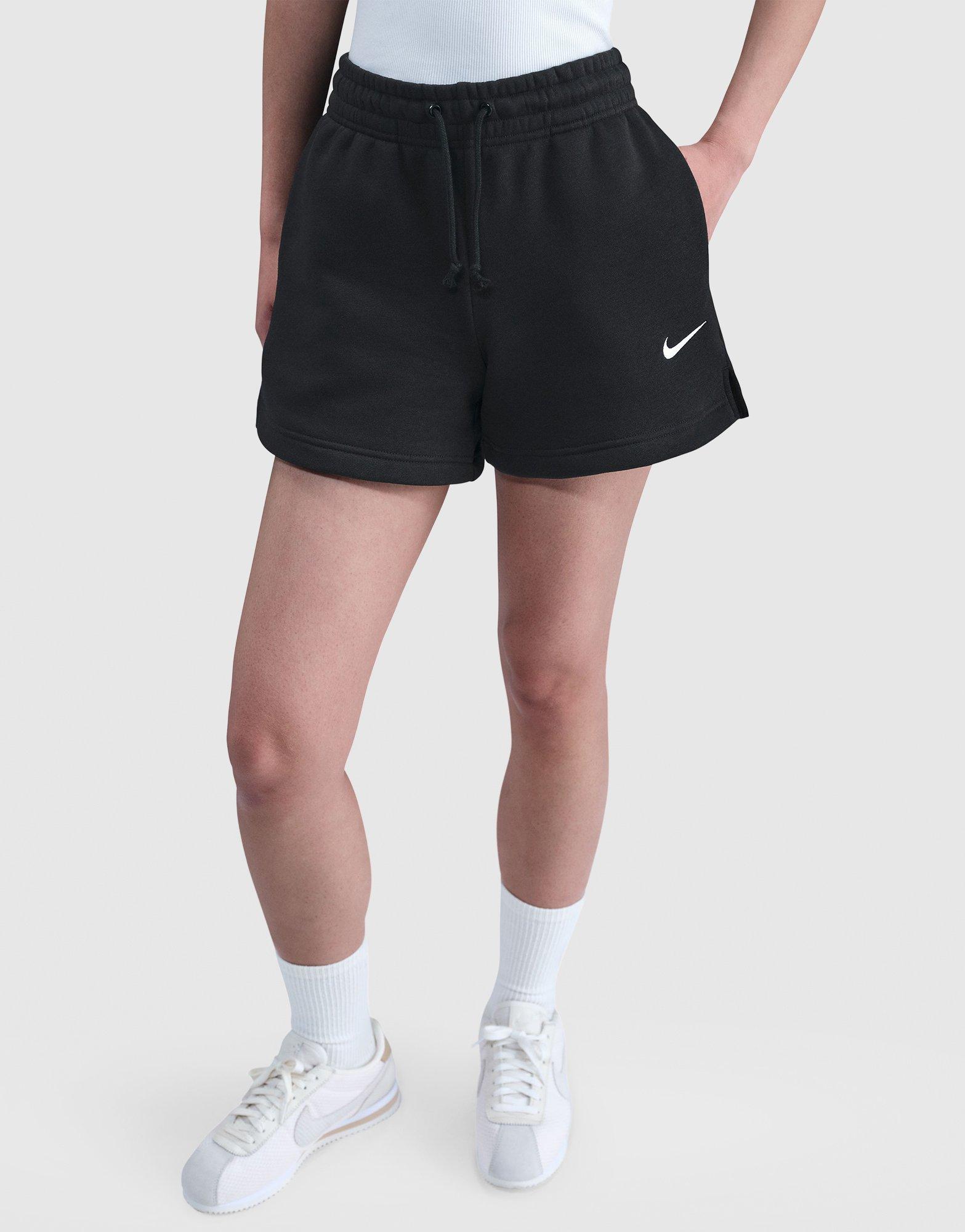 Black Nike Sportswear Phoenix Fleece Shorts - JD Sports Singapore
