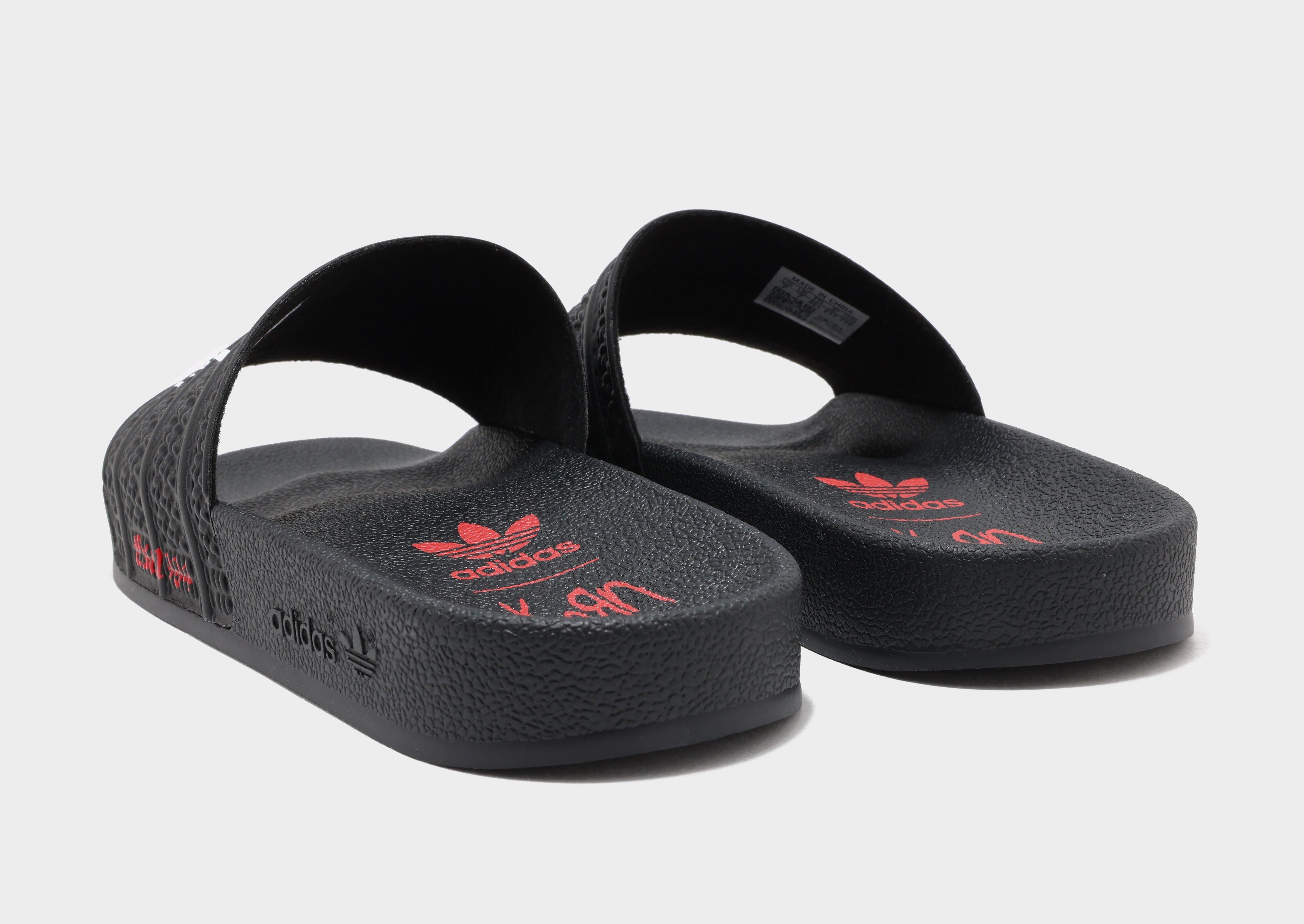 Black adidas Adilette Korn Slides - JD Sports Singapore