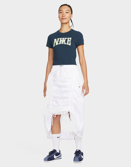 Ruched Woven Skirt